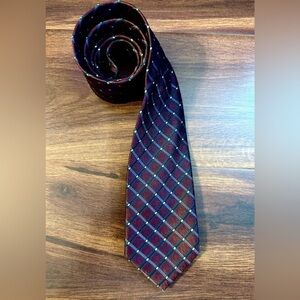 🌿SALE🌿BERGAMO New York Red/Burgundy Striped Necktie